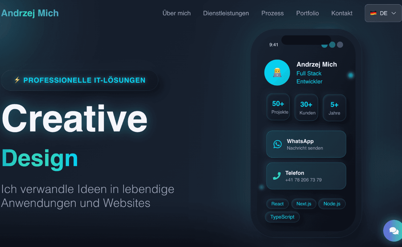 Realizacja Andrzej Mich – Portfolio PWA